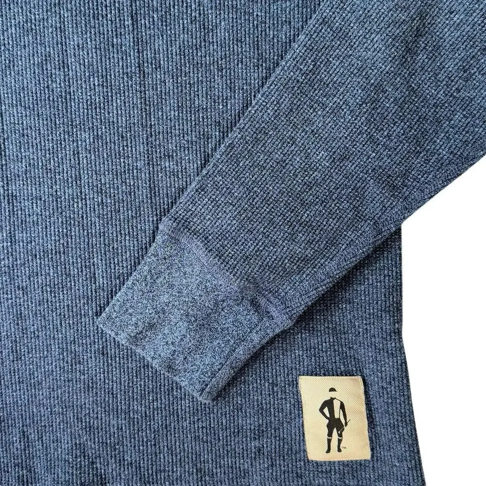 JOCKEY Long Sleeves 1/4 Zip Pullover Thermal Knit Sweatshirt Size XL Slate Blue